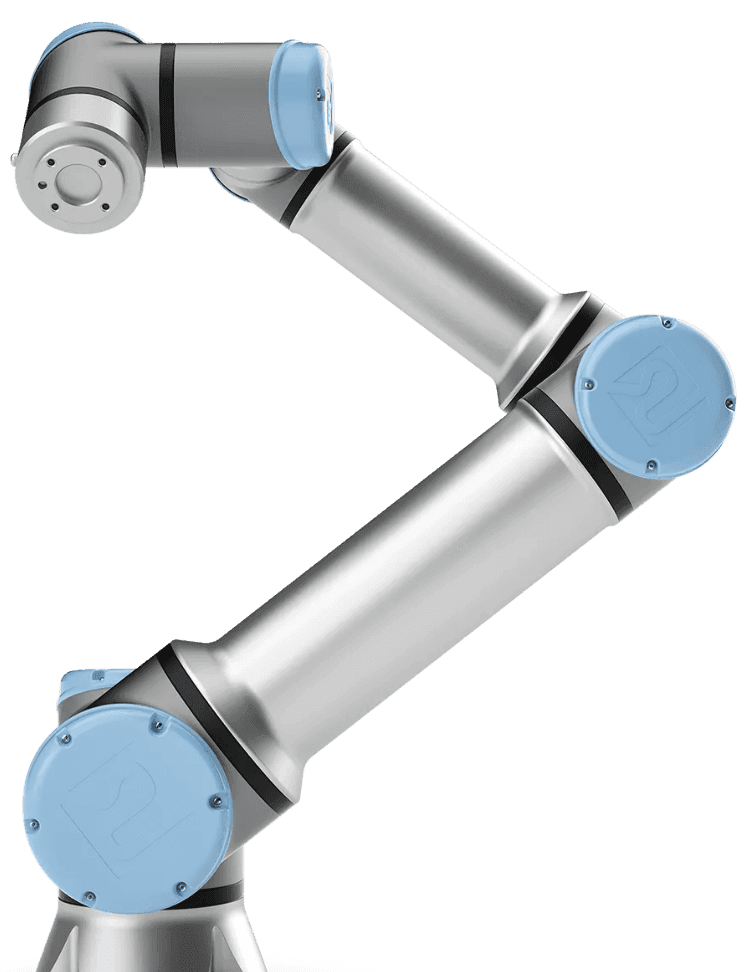 Kolaborativni robot Universal Robots z gibljivim kovinskim mehanizmom